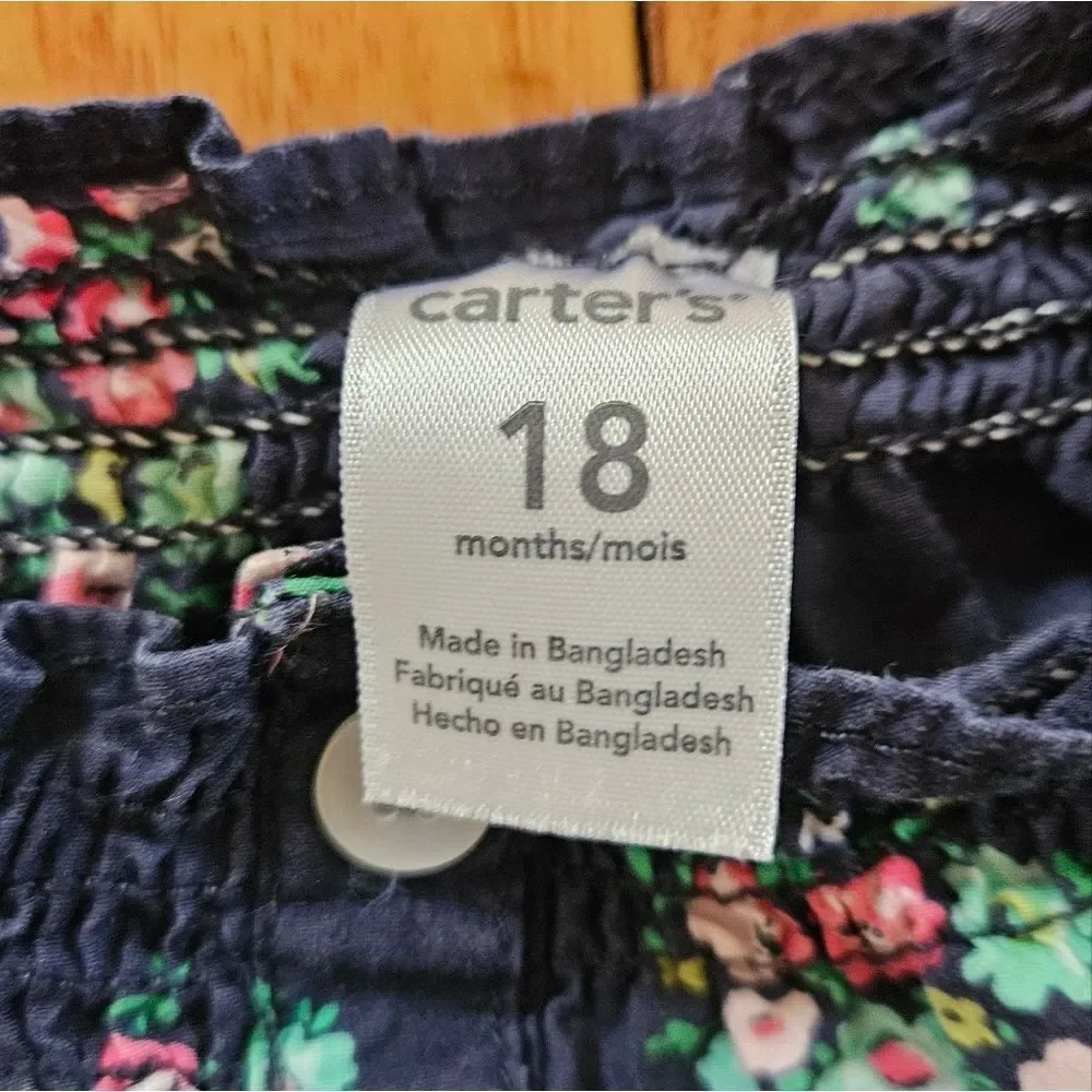 Carter's Baby Girl Shirt Bundle Size 18 Months 100% Cotton
